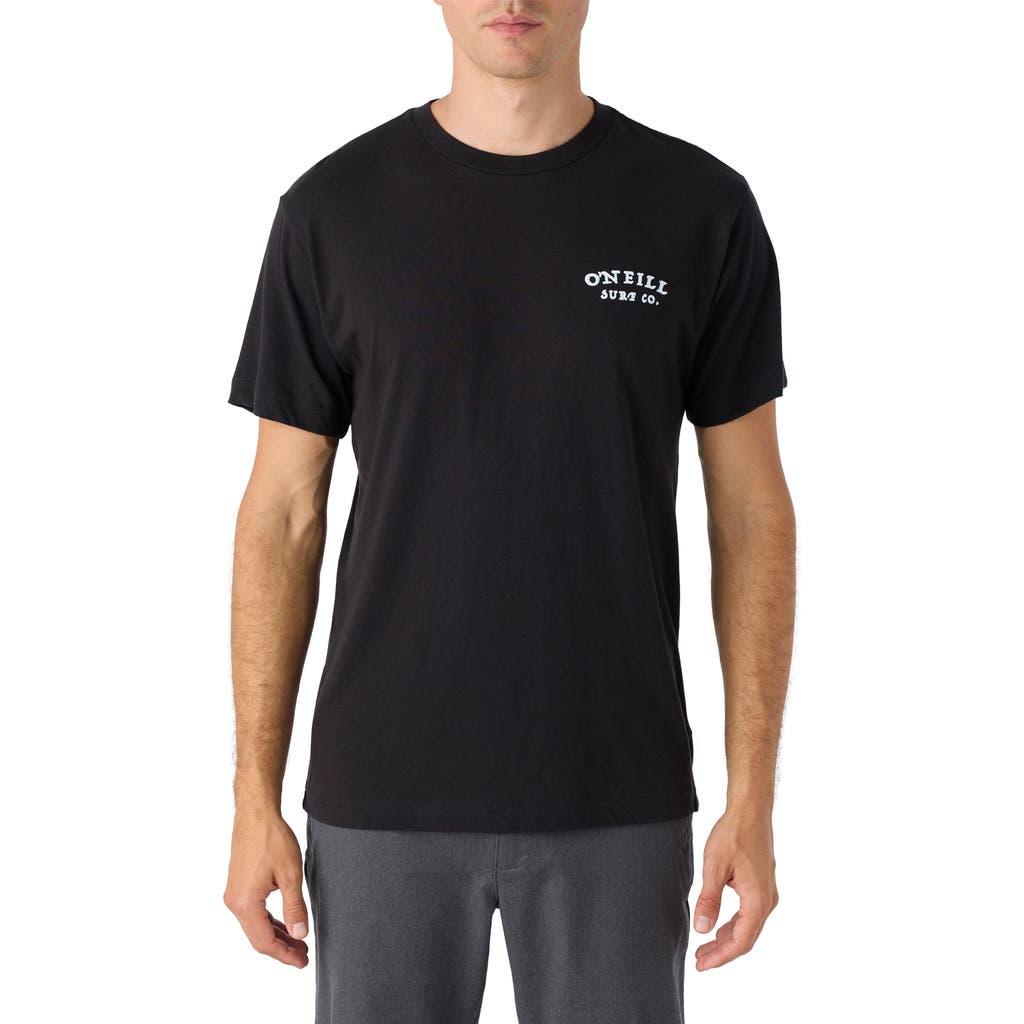 O'Neill Double Trouble Cotton Graphic T-Shirt in Black