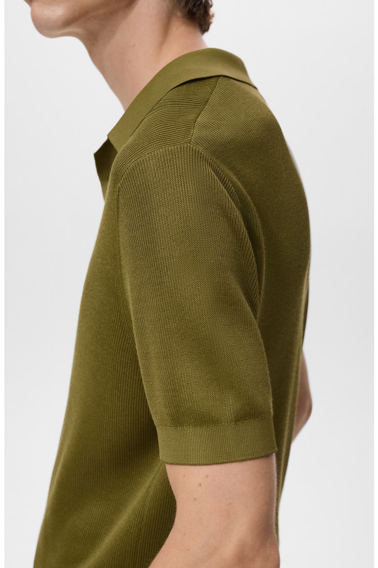Johnny Collar Ribbed Polo Sweater, Alternate, color, GREEN