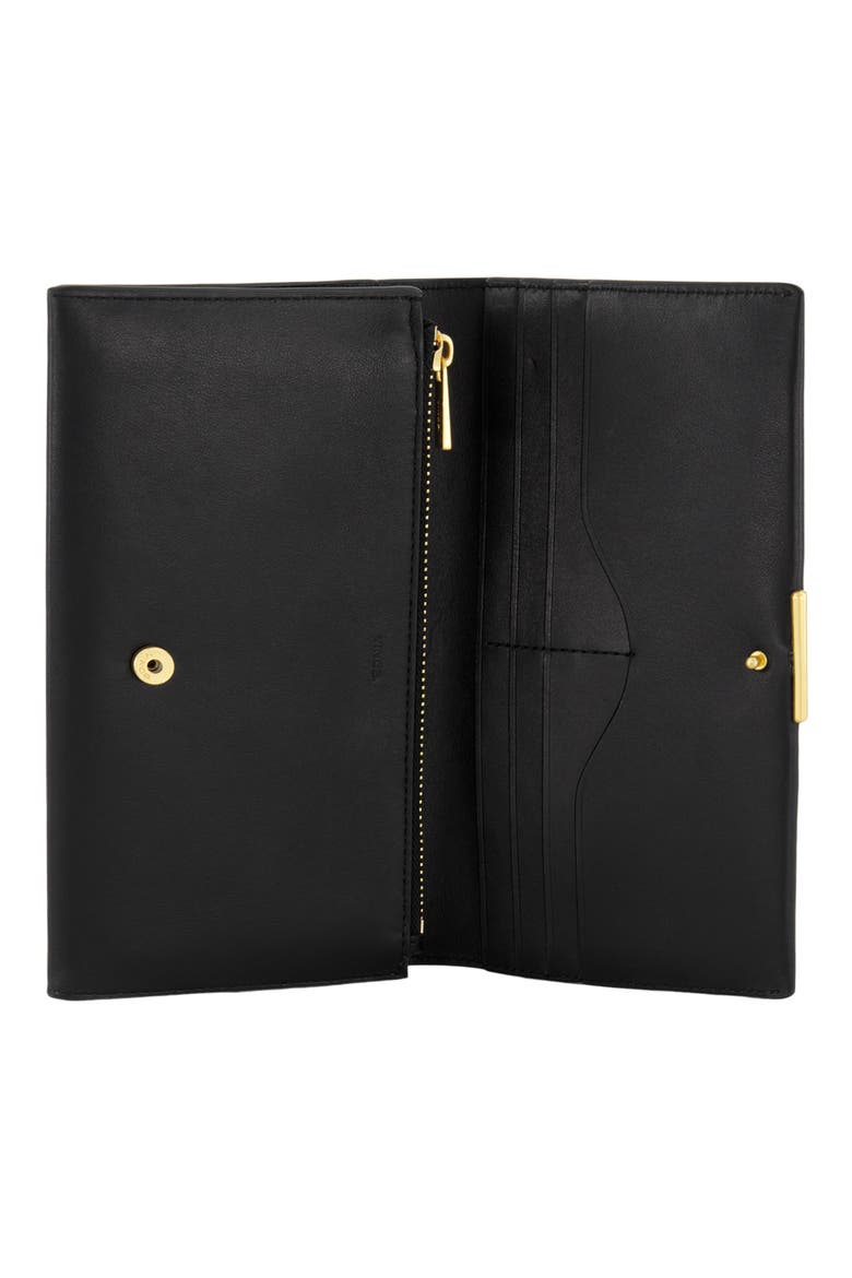 Continental Nappa Leather Wallet, Alternate, color, BLACK