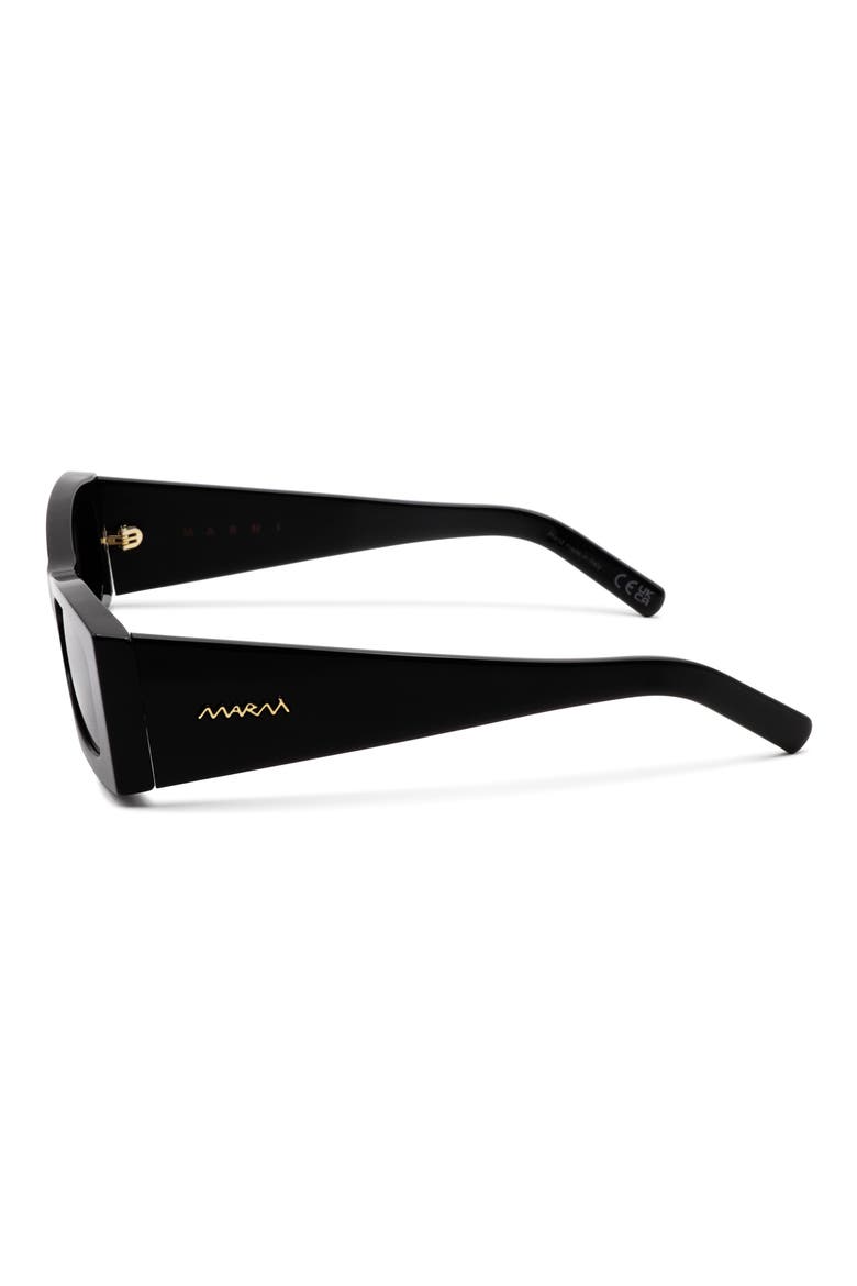 56mm Square Sunglasses, Alternate, color, BLACK / DARK GREY