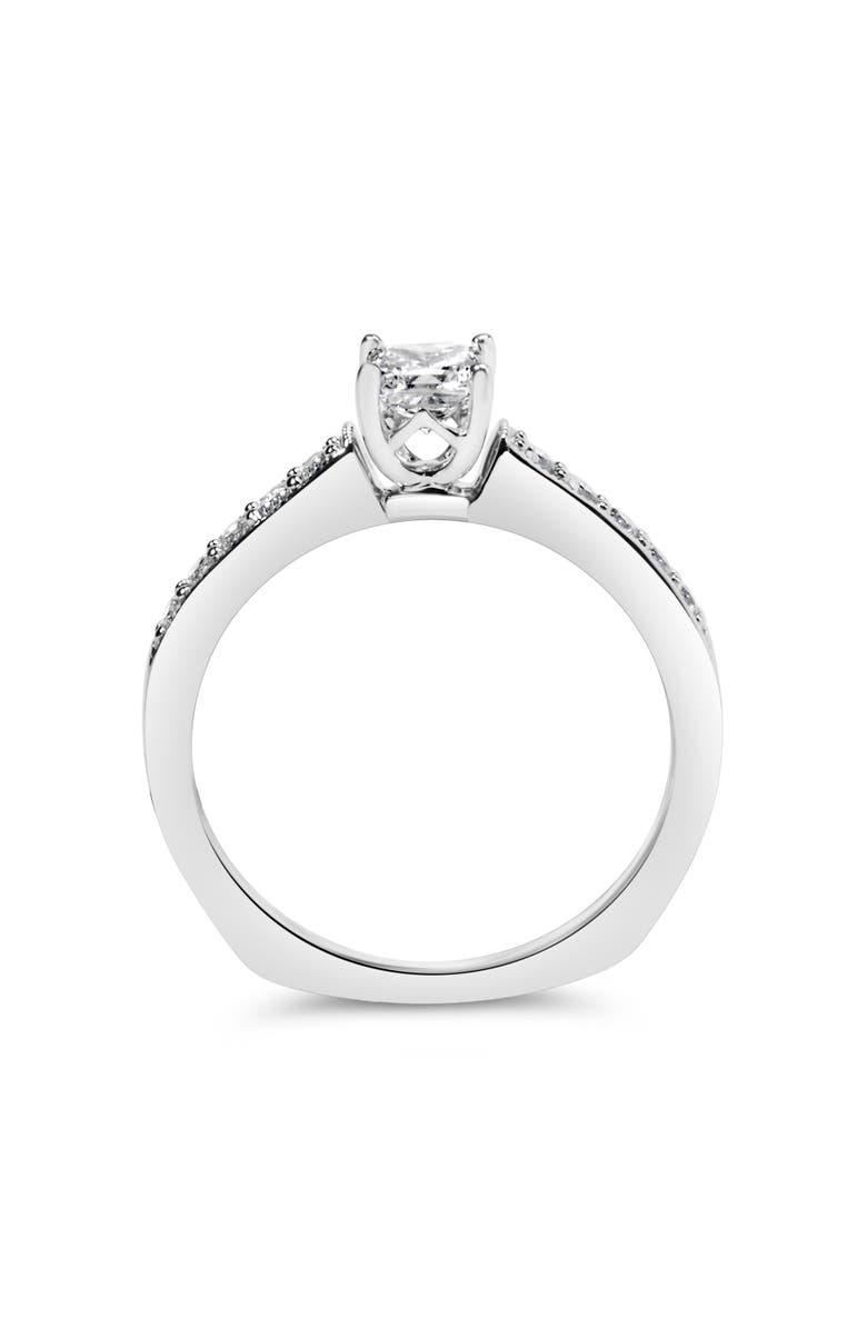 Haus of Brilliance 14K White Gold Diamond 1/2 Cttw Princess Cut Diamond Engagement Ring, Alternate, color, White