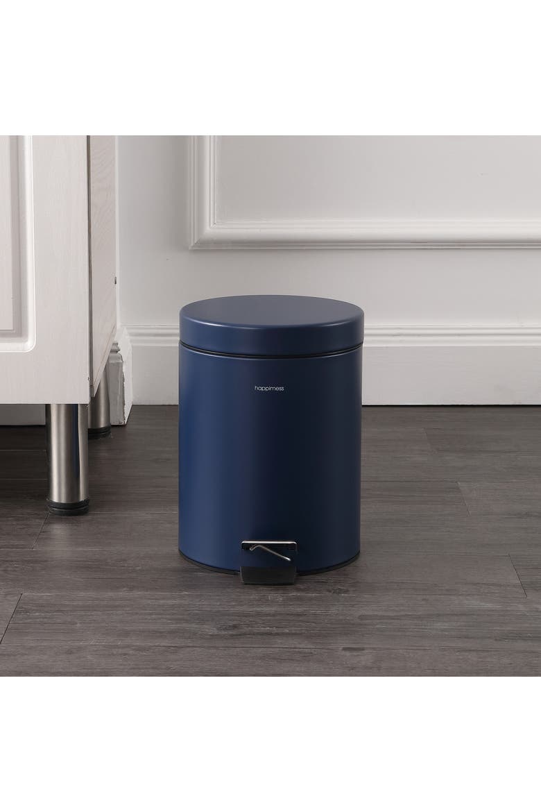 Oscar 8-Gallon Step-Open Trash Can with FREE Mini Trash Can, Alternate, color, Denim Blue