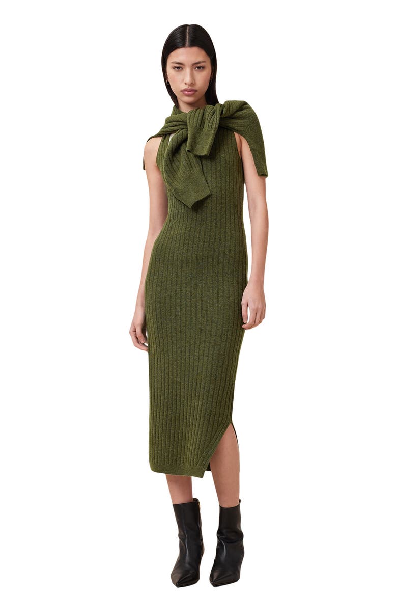 Margetta Long Sleeve Sweater & Dress Set, Alternate, color, MOSS GREEN