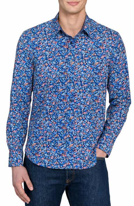 CONSTRUCT Floral Print Stretch Dress Shirt