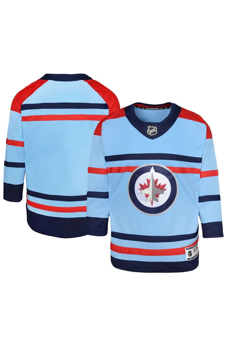 Outerstuff Youth  Light Blue Winnipeg Jets Anniversary Premier Jersey, Main, color, Light Blue