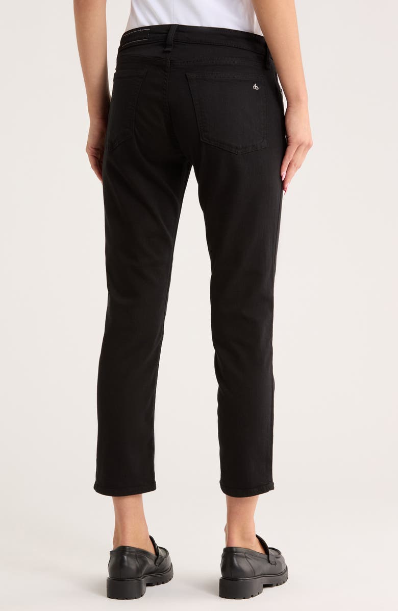 rag & bone Dylan Low Rise Boyfriend Jeans, Alternate, color, Black