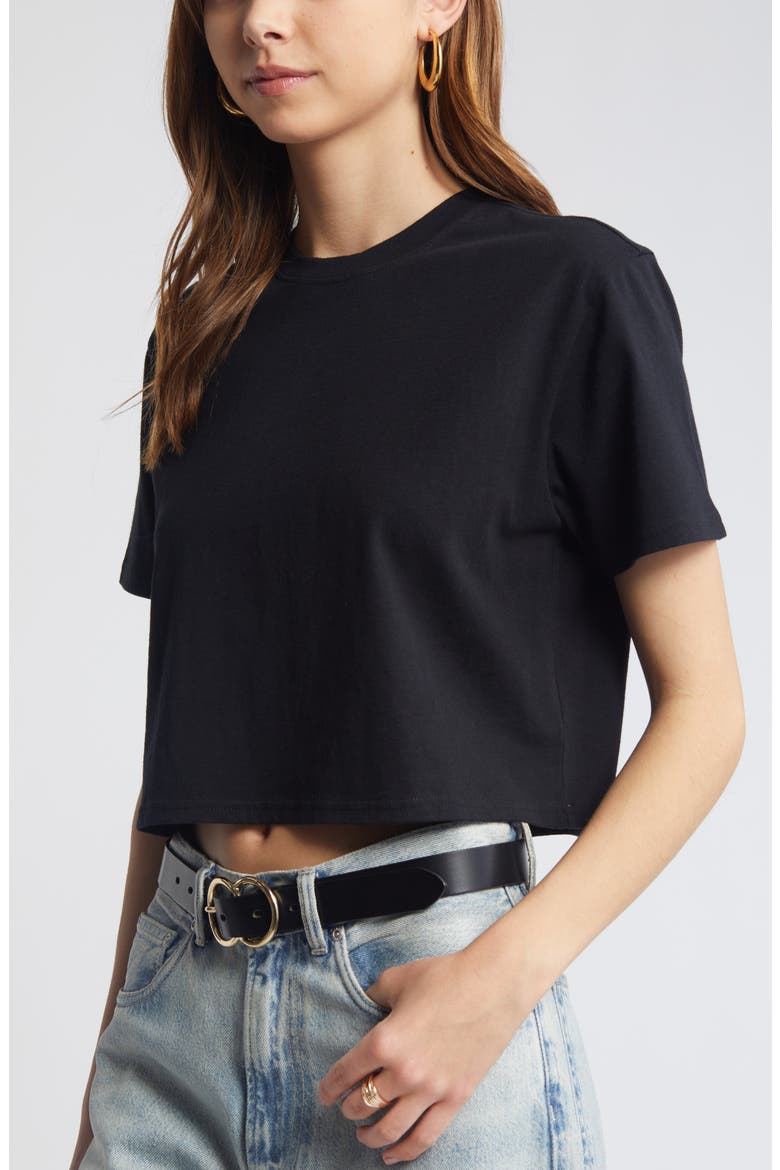 Boxy Crop T-Shirt, Alternate, color, BLACK
