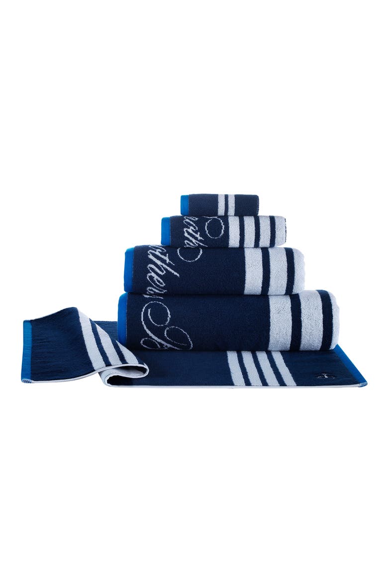 Nautical Blanket Stripe Bath Mat, Alternate, color, NAVY