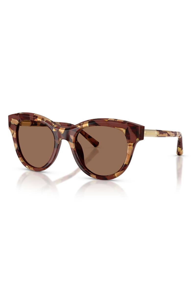 Dolce&Gabbana 52mm Phantos Sunglasses, Alternate, color, Pearl Havana Brown