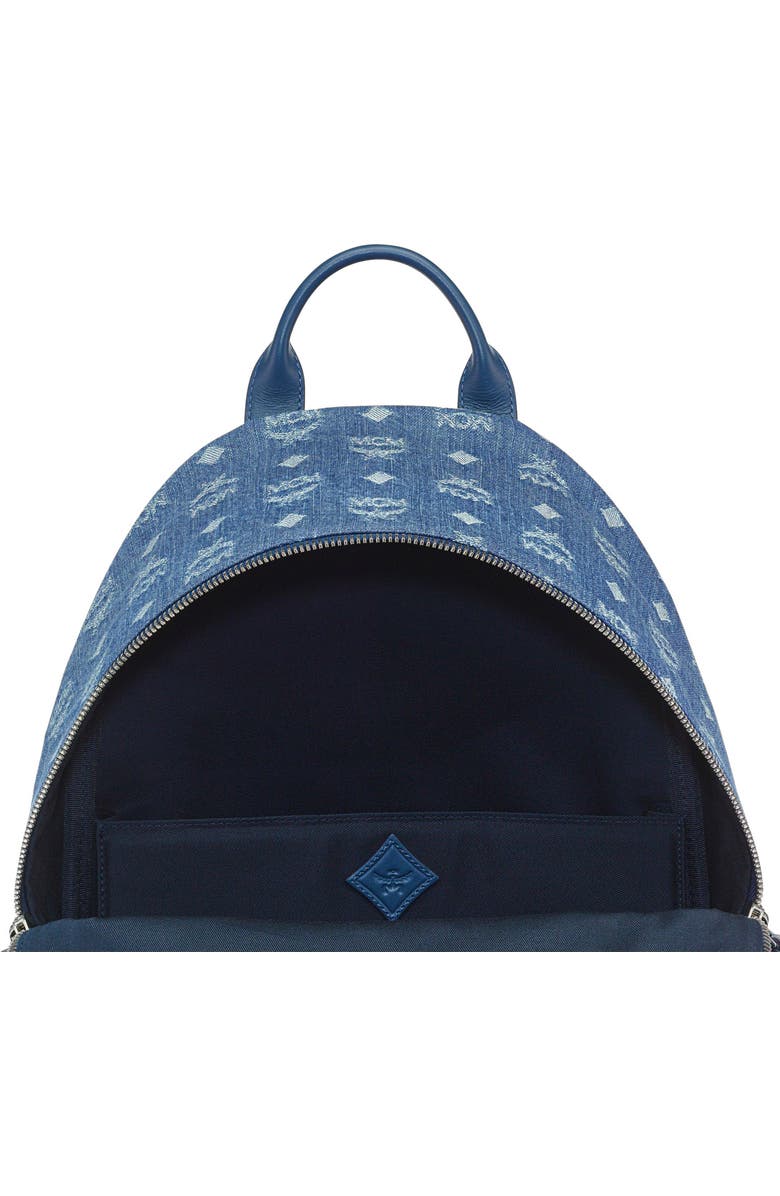 MCM Stark Backpack in Monogram Denim Jacquard, Alternate, color,