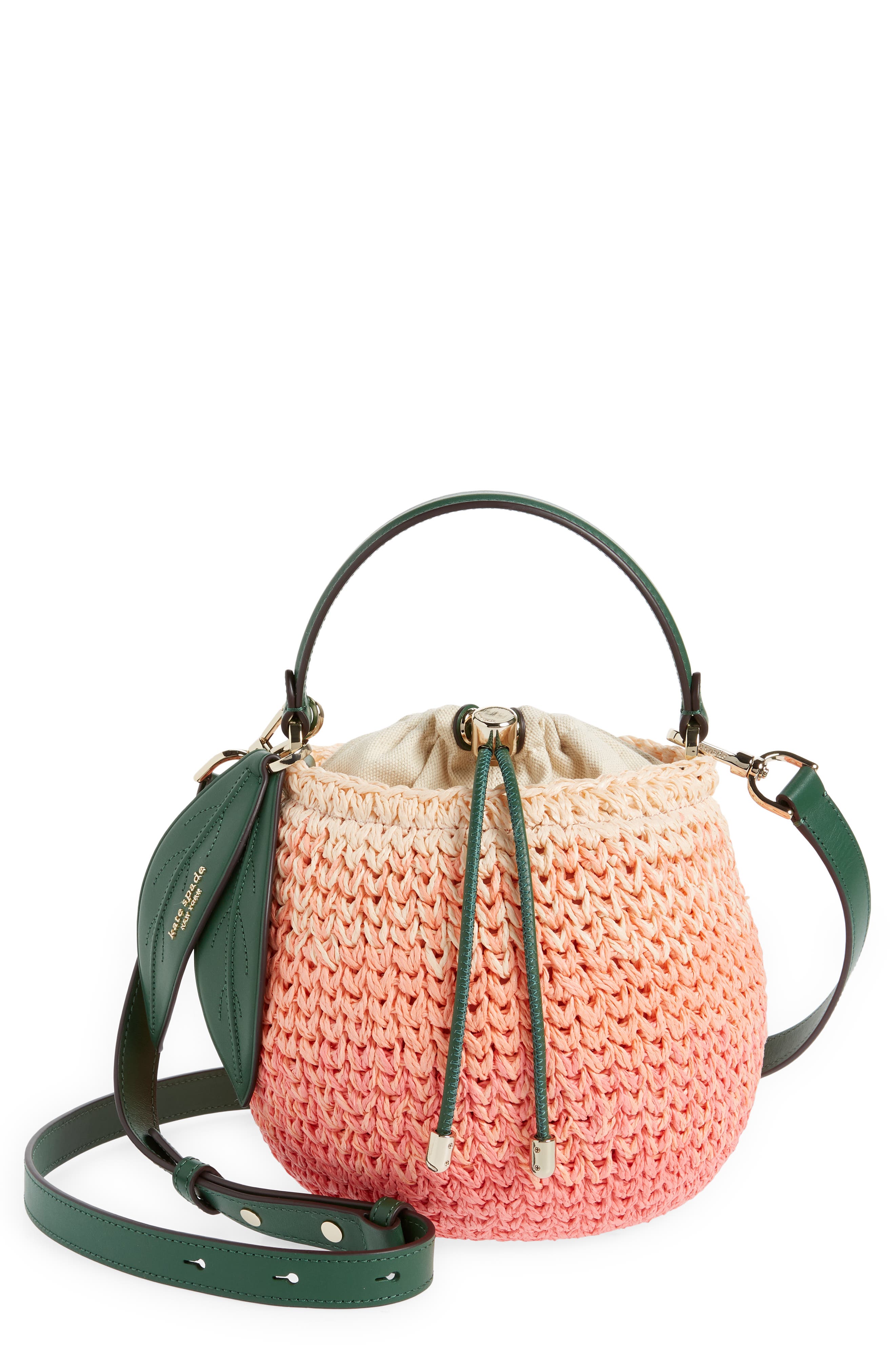 Kate Spade New York bellini 3d peach crossbody bag, Main, color, 