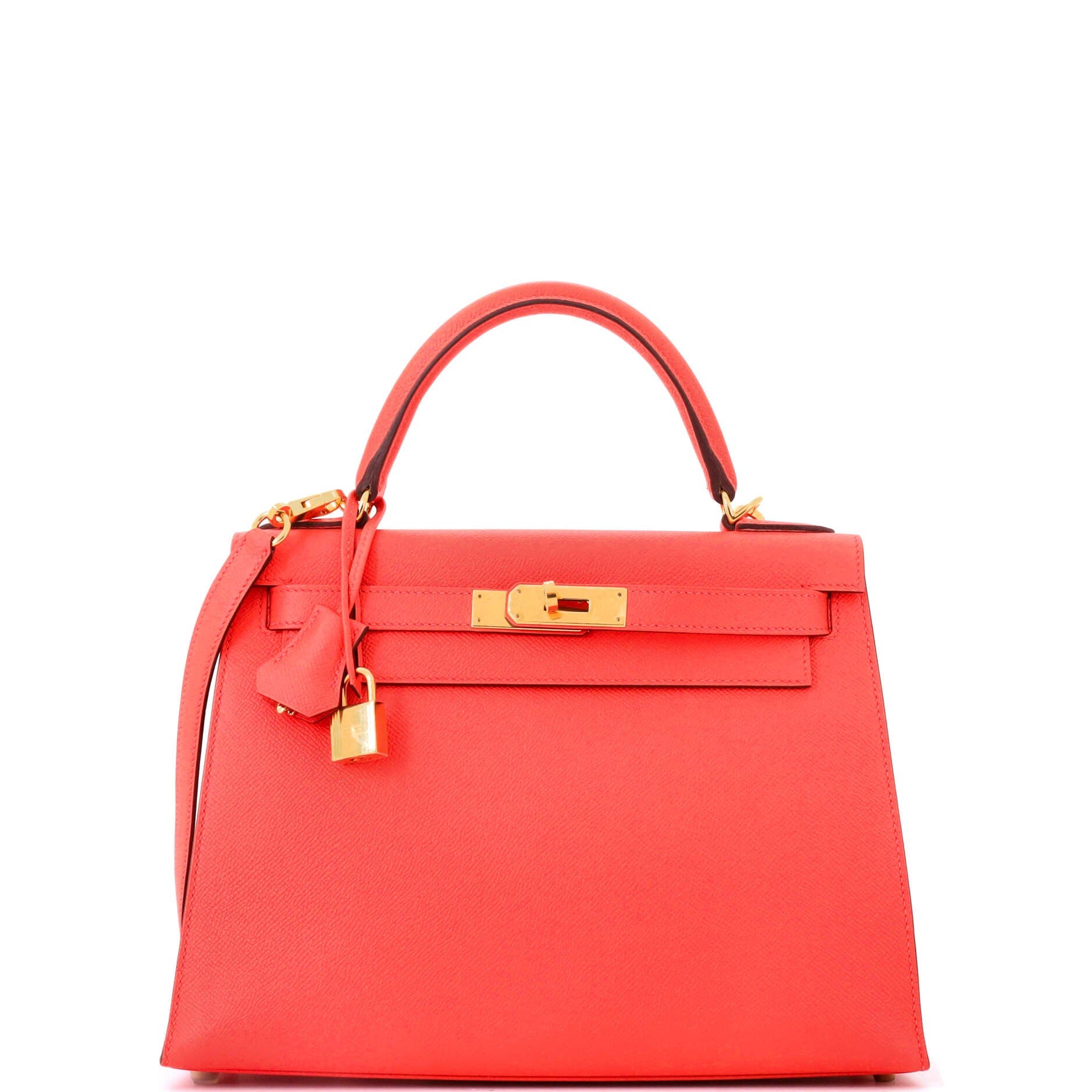Kelly Handbag Red Epsom with Gold Hardware 28, Main, color, Red