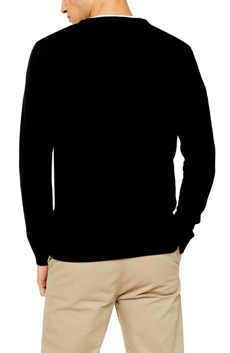 Topman Classic Fit V-Neck Sweater, Alternate, color, 