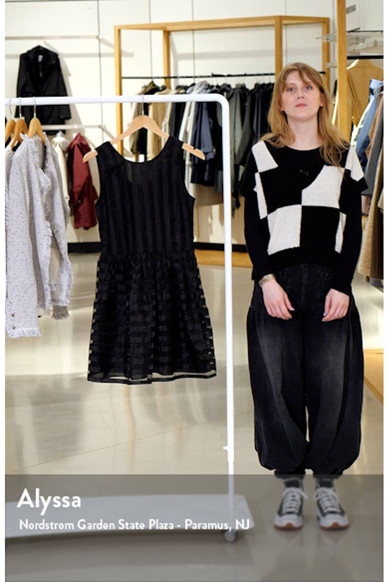 Stripe Sleeveless Organza Dress video