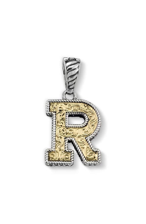 Two-Tone Initial Pendant