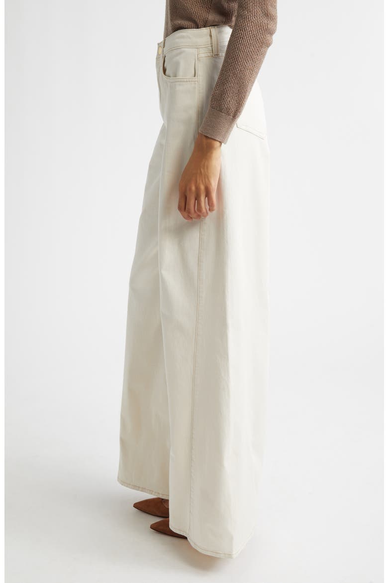 Beau High Waist Wide Leg Jeans, Alternate, color, MACADAMIA