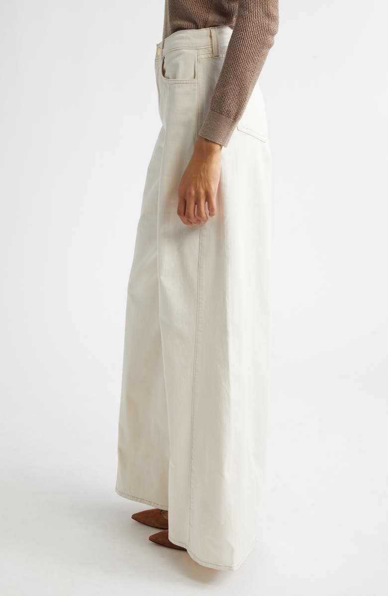 L'AGENCE Beau High Waist Wide Leg Jeans, Alternate, color, Macadamia