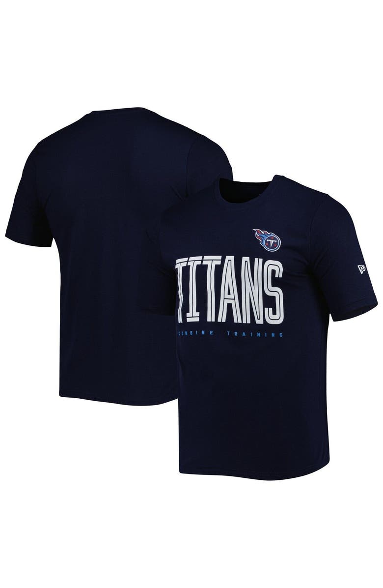 New Era Men's New Era Navy Tennessee Titans Combine Authentic Training Huddle Up T-Shirt, Main, color, Navy