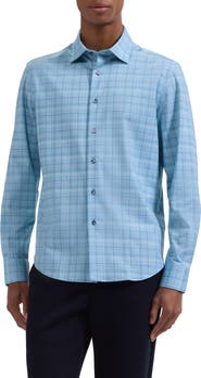 Bugatchi Jimmy OoohCotton® Plaid Button-Up Shirt