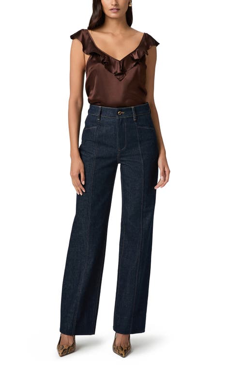 Paige Womens Skye Straight-leg Denim Trousers Saville In Blue