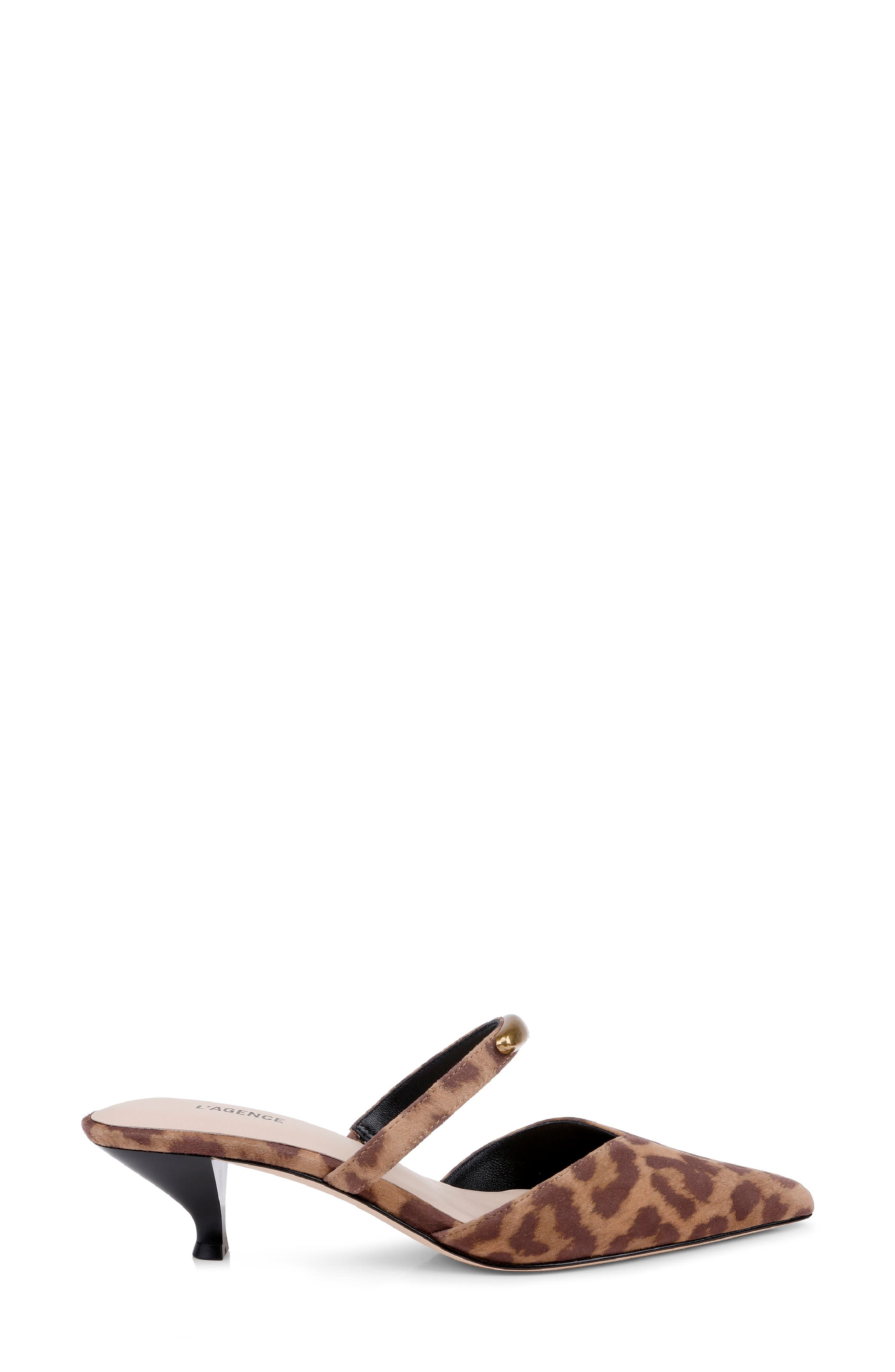 L'AGENCE Catania Mule, Alternate, color, Leopard Print Calf Hair