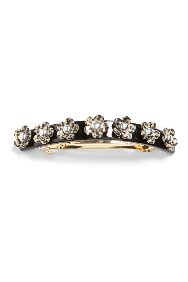Flower Bomb Barrette, Main, color, OPERA SILVER/ SILVER