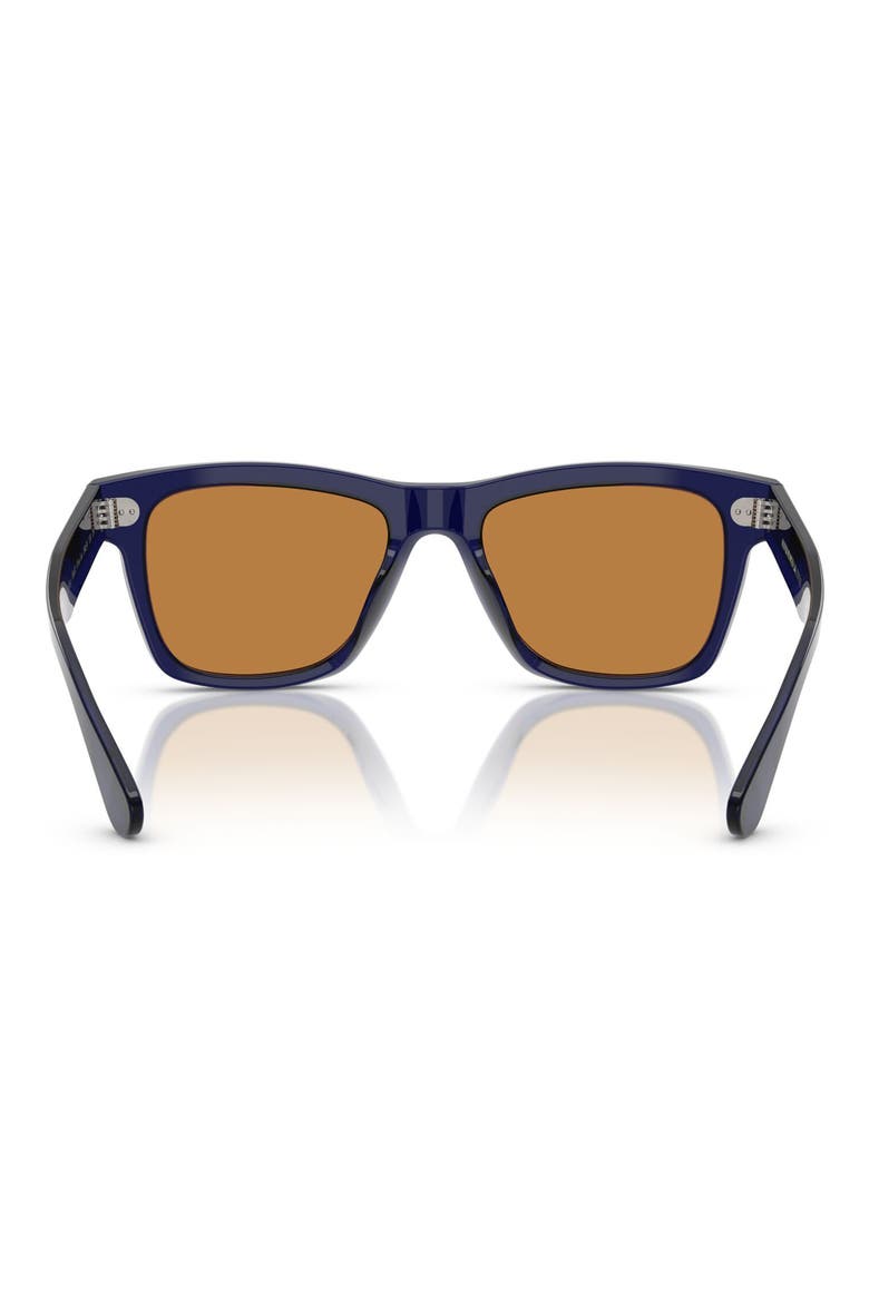 Oliver Sun 54mm Pillow Sunglasses, Alternate, color, DENIM / COGNAC