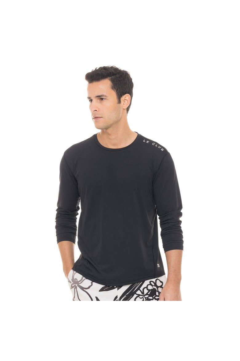 SPF 50 Le Club Mens Rashguard, Main, color, Black
