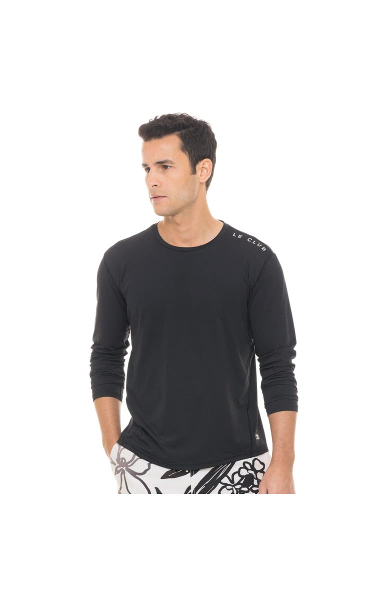 Le Club Resortwear SPF 50 Le Club Mens Rashguard, Main, color, Black