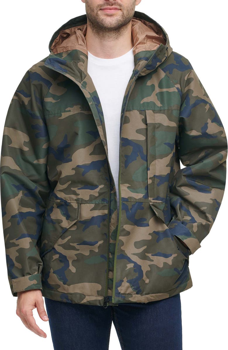 Levi's<sup>®</sup> Performance Rain Slick Hooded Jacket, Alternate, color, Camouflage
