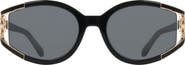 FERRAGAMO 56mm Oval Sunglasses