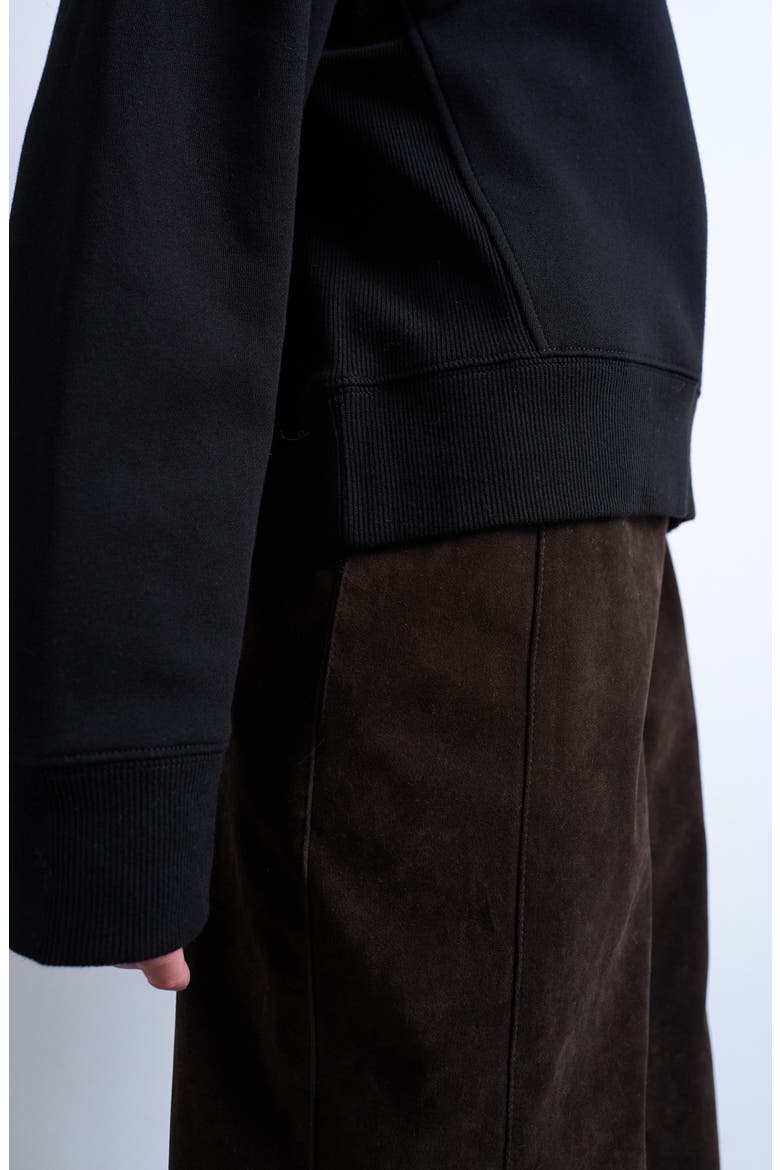 Ultimate Oversize Cotton Blend Sweatshirt, Alternate, color, BLACK