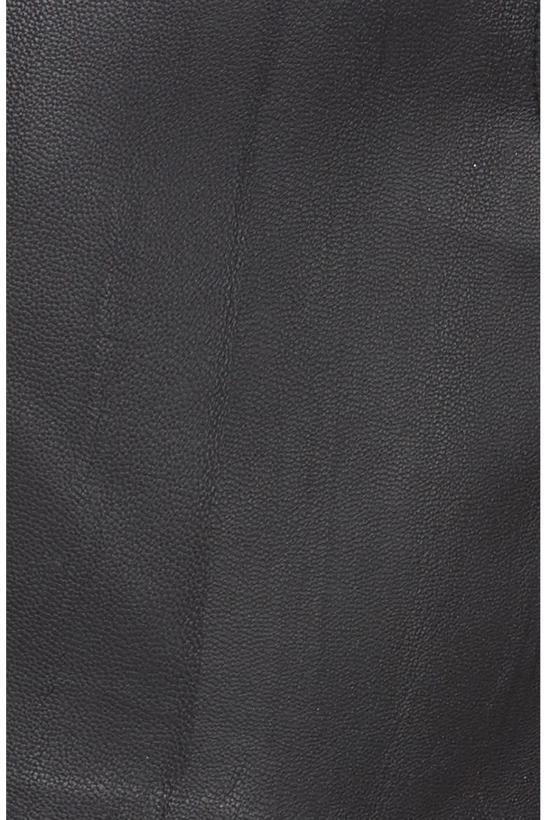 High Waist Faux Leather Shorts, Alternate, color, BLACK