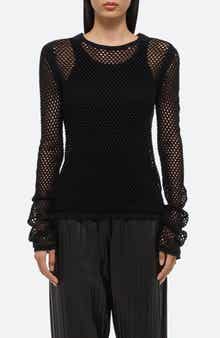 Mesh Cotton Knit Top