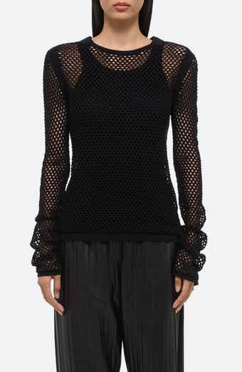Mesh Cotton Knit Top