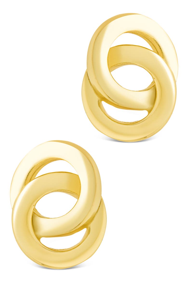 Yardley Interlocking Circle Stud Earrings, Alternate, color, GOLD