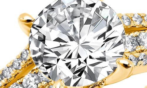Crislu 3-band Brilliant Cubic Zirconia Ring In Gold