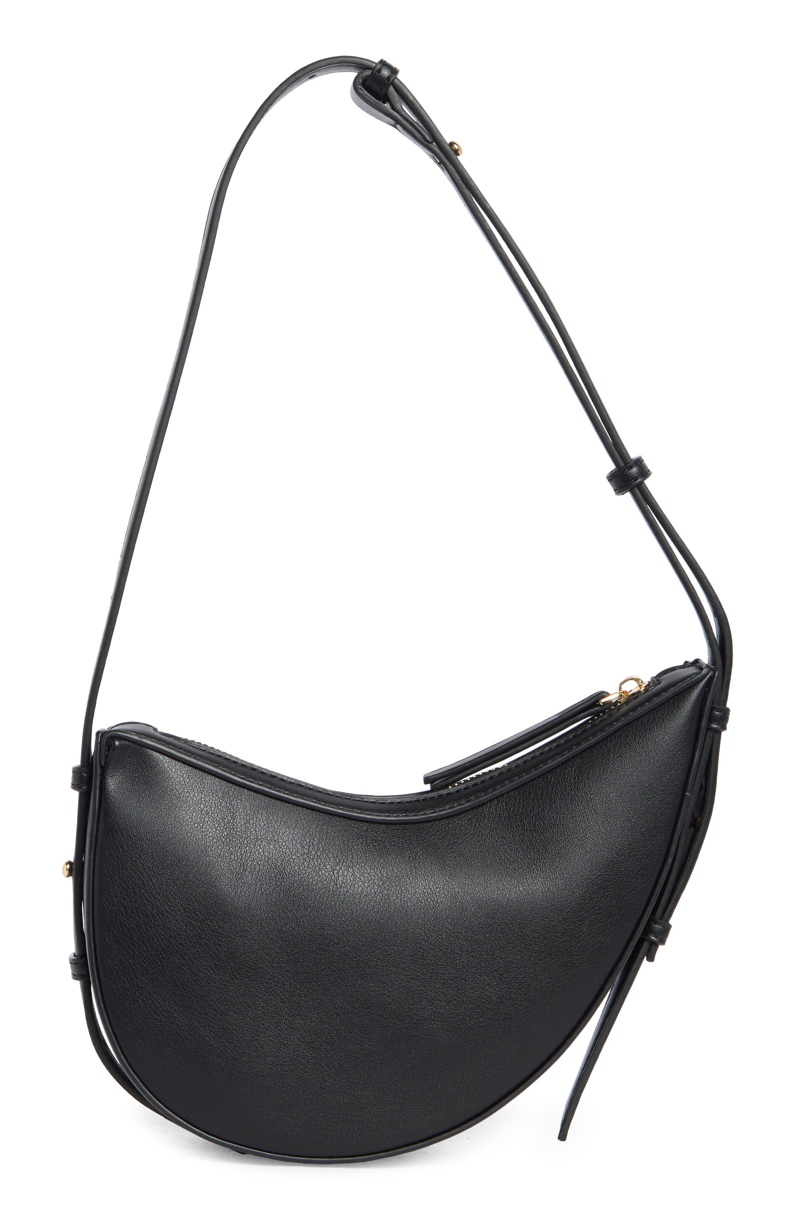 URBAN EXPRESSIONS HANDBAGS Crescent Shaped Shoulder Bag, Alternate, color, Black