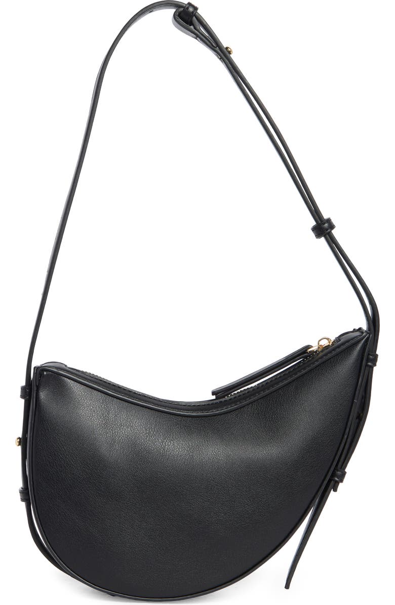 URBAN EXPRESSIONS HANDBAGS Crescent Shaped Shoulder Bag, Alternate, color, Black
