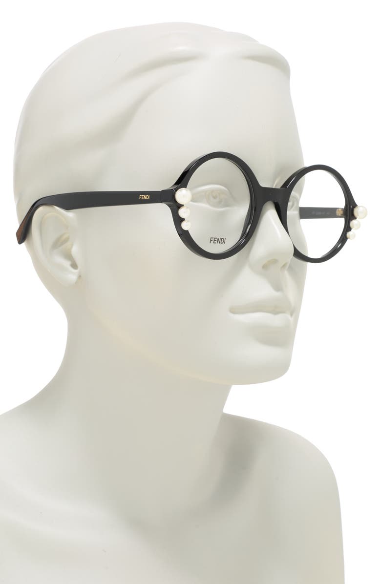 Fendi 51mm Round Optical Frames, Alternate, color, 