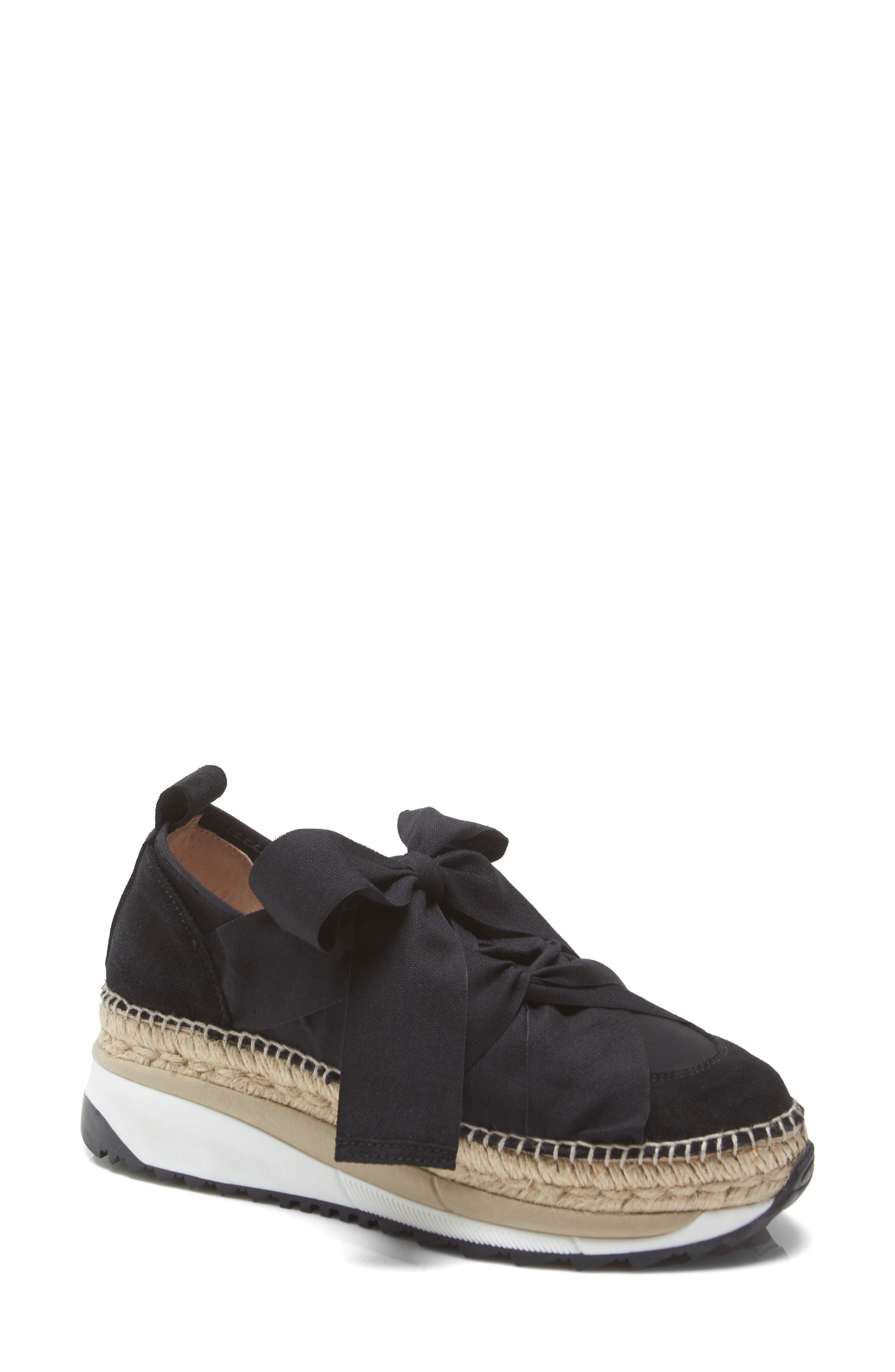 Free People Chapmin Espadrille Sneaker, Main, color, Black