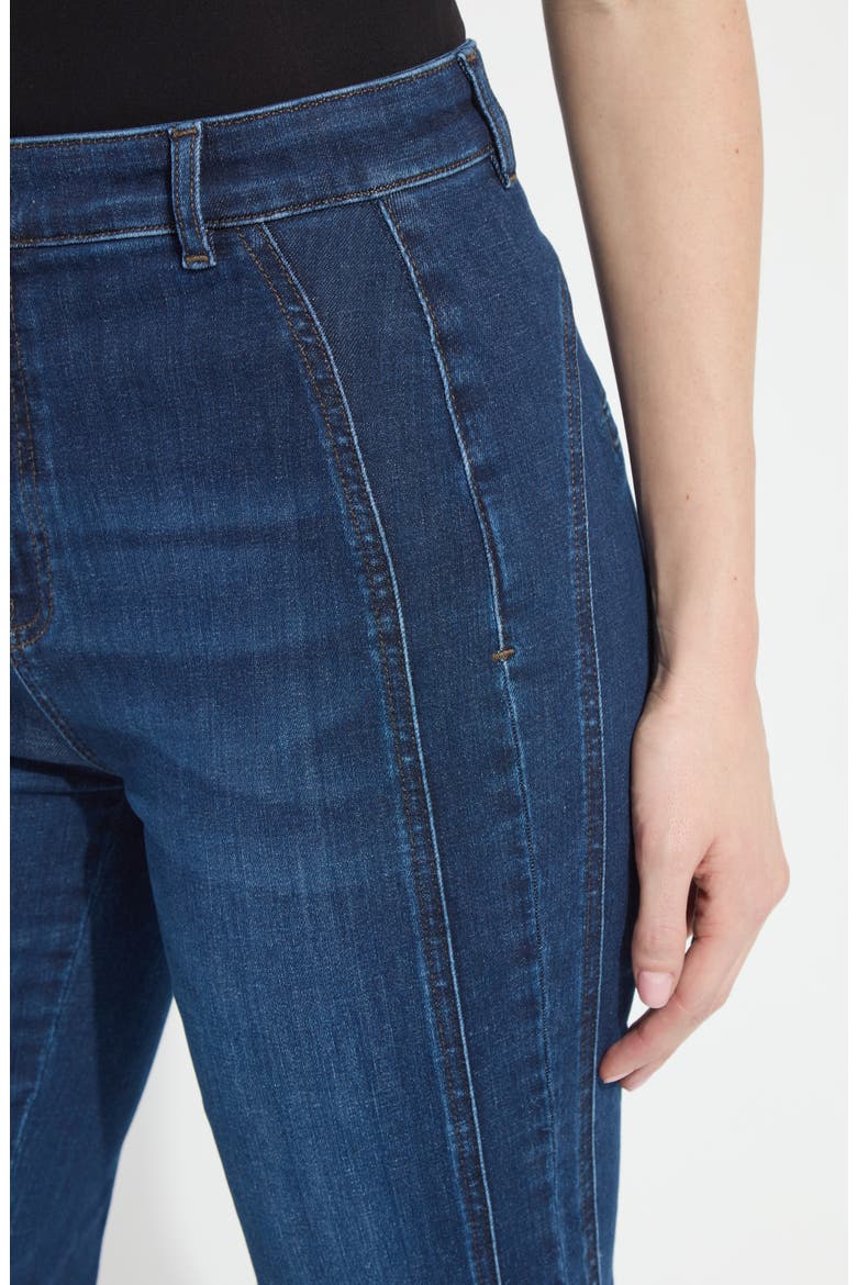 Liora High Waist Trouser Jeans, Alternate, color, DARK AUTHENTIC MIDWASH