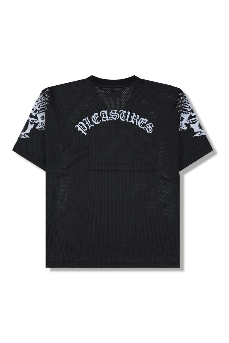 Screws Mesh Football Jersey, Alternate, color, BLACK