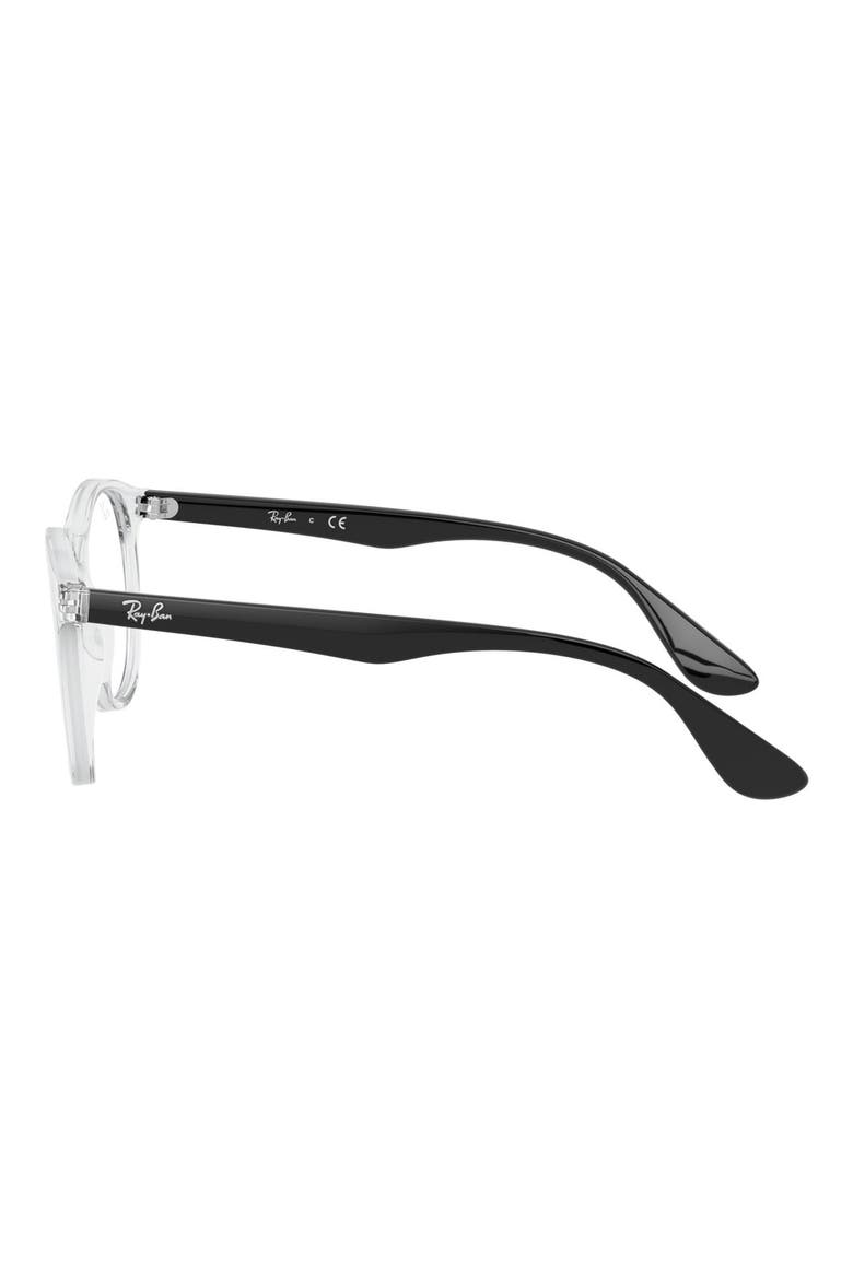 Kids' 48mm Round Optical Glasses, Alternate, color, SHINY CRYSTAL
