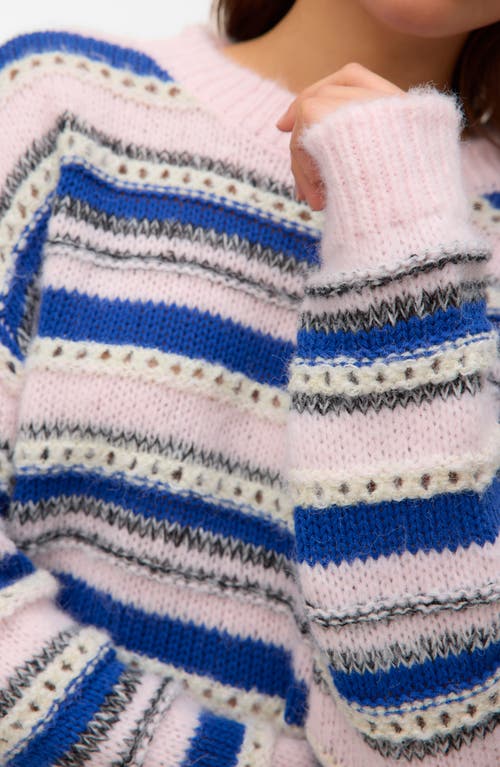 Vero Moda Lenora Stripe Pointelle Sweater In Multi