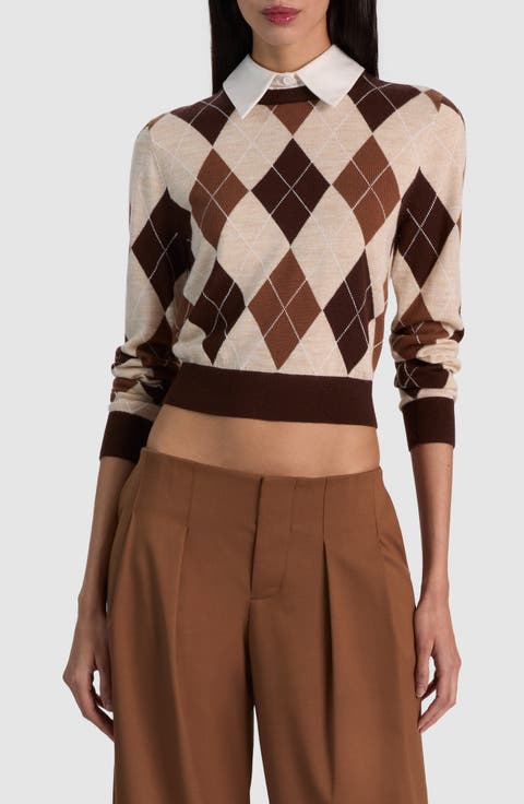 Grace Shrunken Houndstooth Sweater