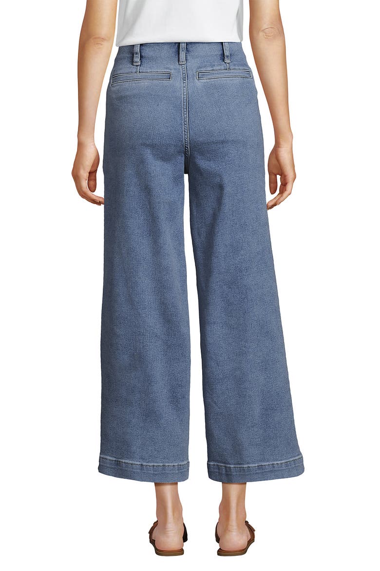 Denim High Rise Extra Wide Leg Crop Jeans, Alternate, color, Lake Blue Wash
