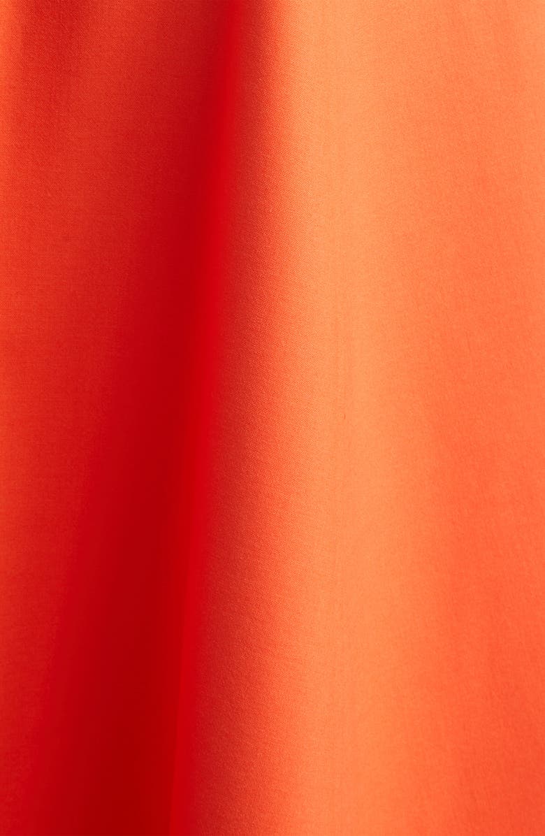 Oscar de la Renta Halter Neck Stretch Wool Fit & Flare Dress, Alternate, color, Paprika
