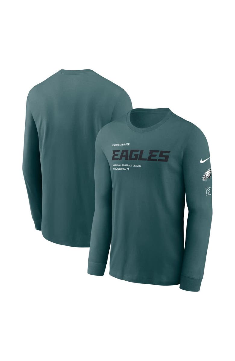 Nike Men's Nike Midnight Green Philadelphia Eagles Play to Win Essential Long Sleeve T-Shirt, Main, color, Green