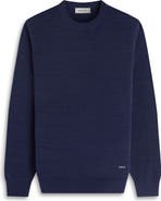 Bugatchi Textured Cotton & Silk Crewneck Sweater